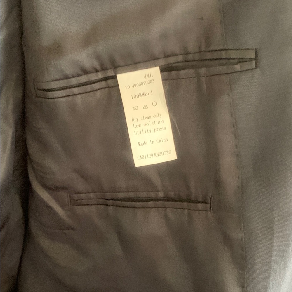Calvin Klein Black Blazer 100% lightweight Wool 44L. - Picture 4 of 9